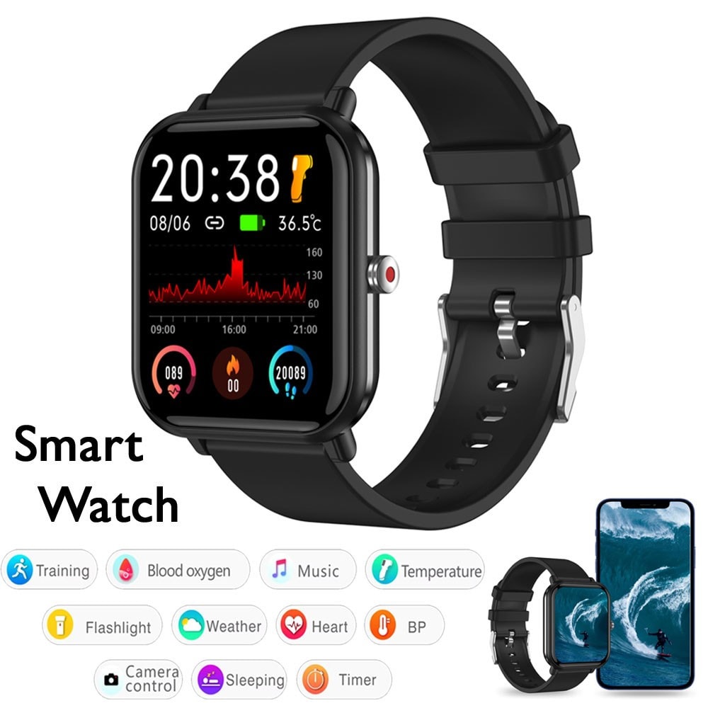 Smart Watch Fitness Tracker Blood Pressure Heart Rate Sport Watches Men Women UK