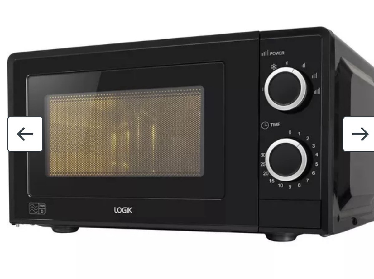 Logik LMB24 Compact Solo Microwave Oven 700W, 6 Power Levels, Black