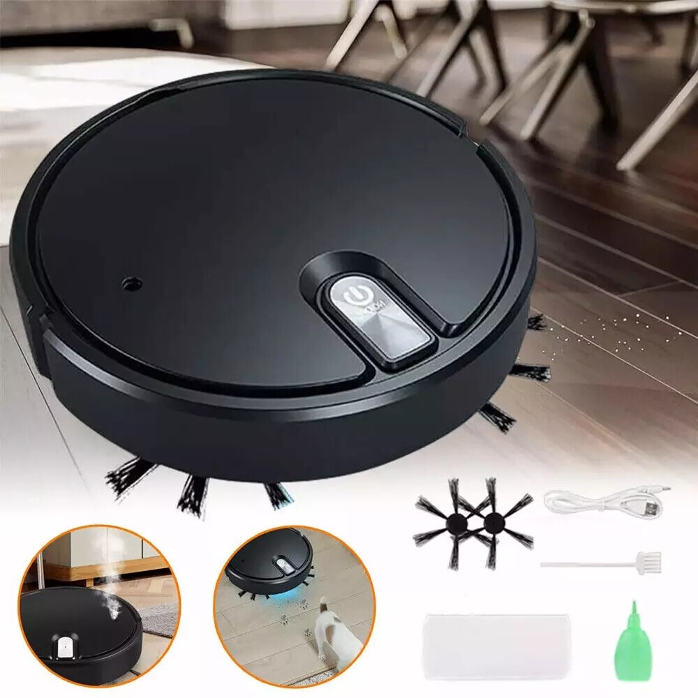 UK Hybrid Robot Vacuum Cleaner 5-in-1 Sweep and Mop 1800Pa Quiet 1200mAH Battery