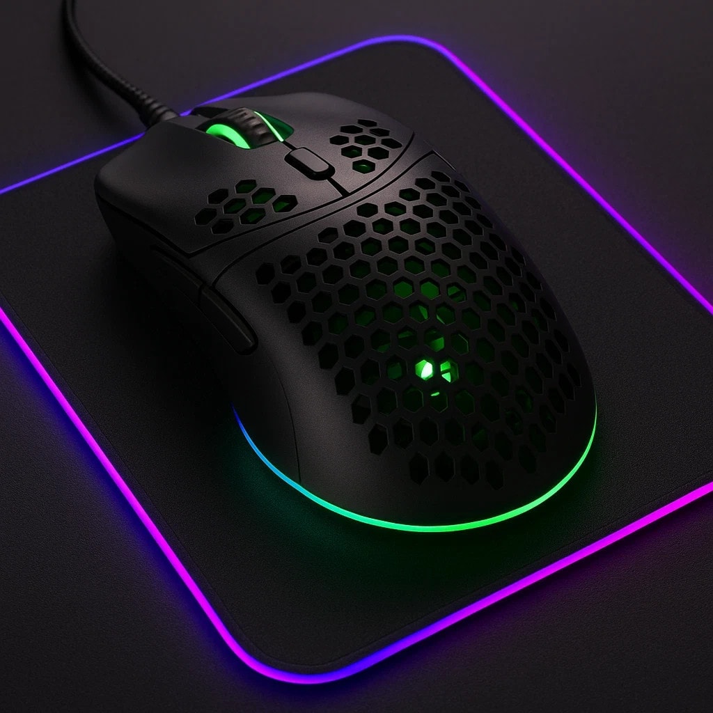 Lightweight RGB Gaming Mouse XUNFOX XYH90 Honeycomb Shell – Free Postage