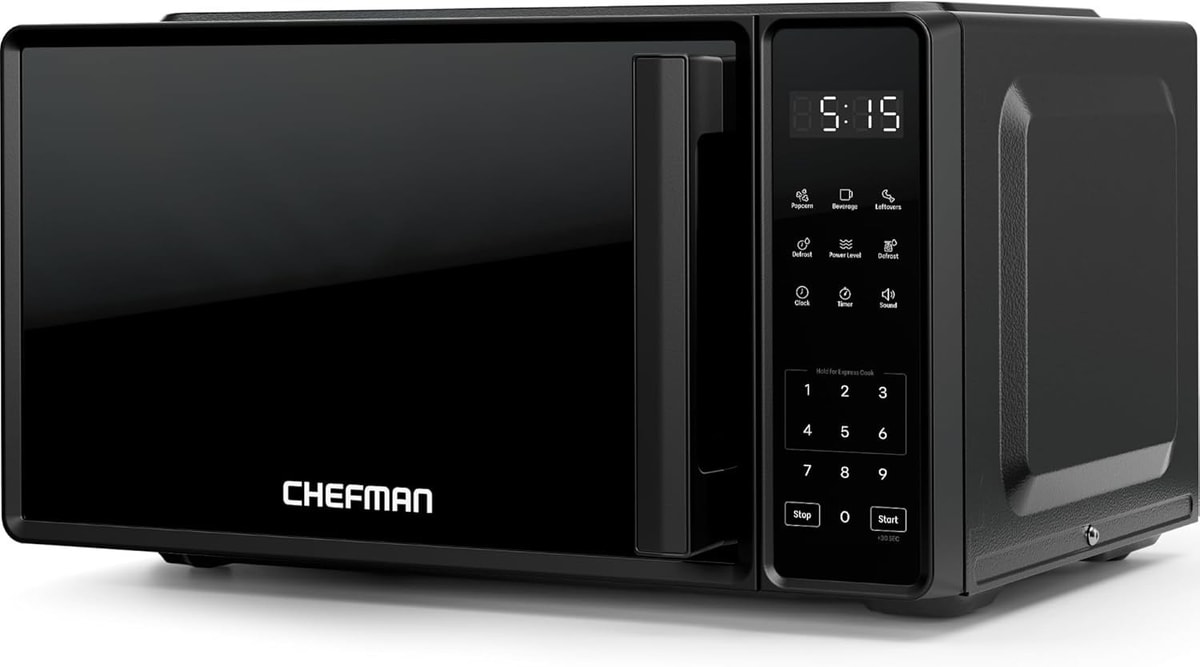 Chefman 20L Countertop Microwave Oven, 10 Power Levels 700W, 3 Cooking Presets w