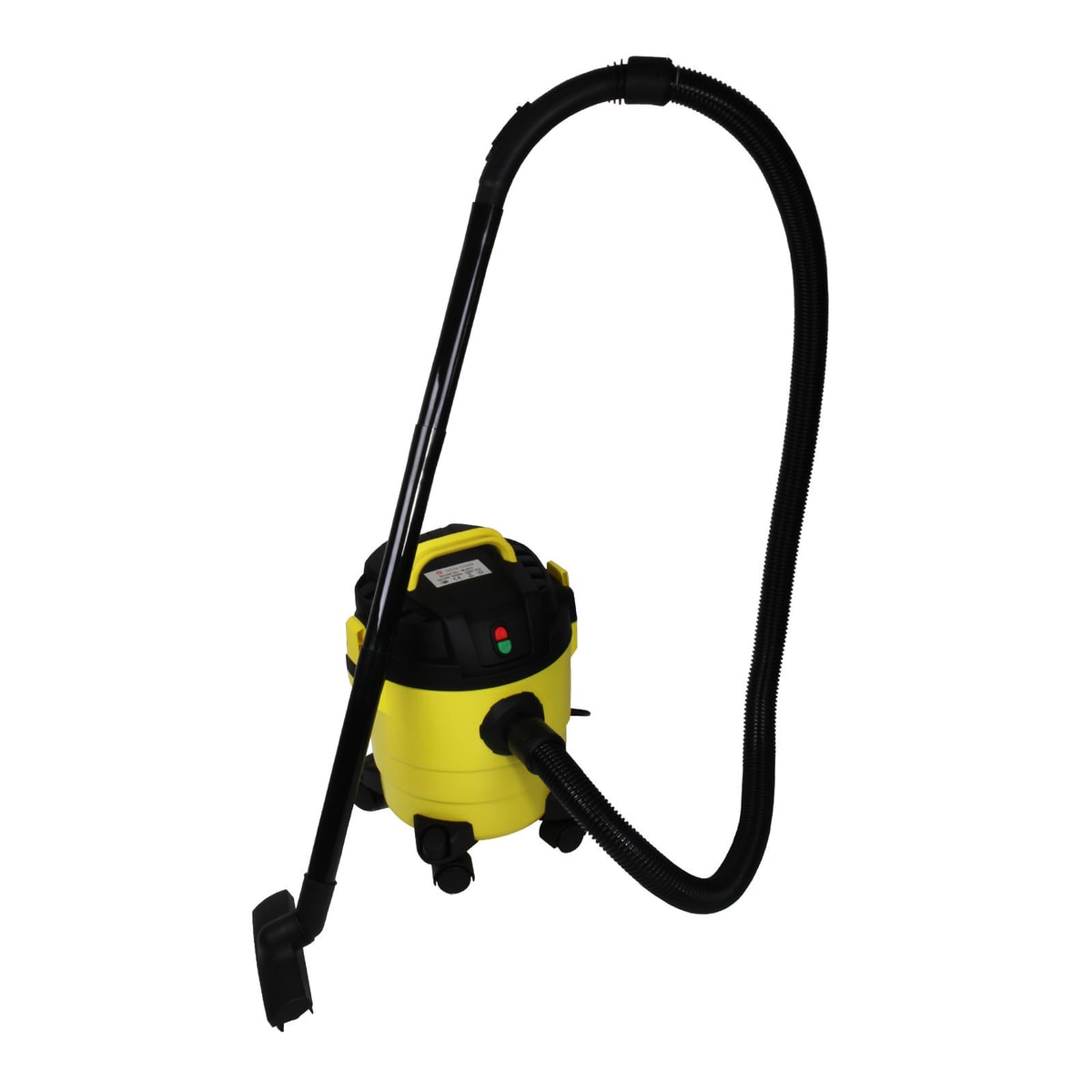 Heavy Duty Wet & Dry Vacuum Cleaner Wheeled 10 Litre 1000W Yellow + Hose & Tools