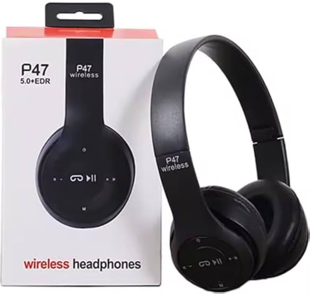 P47 Wireless Bluetooth Headphones with Noise Cancelling Over-Ear Earphones 5.1