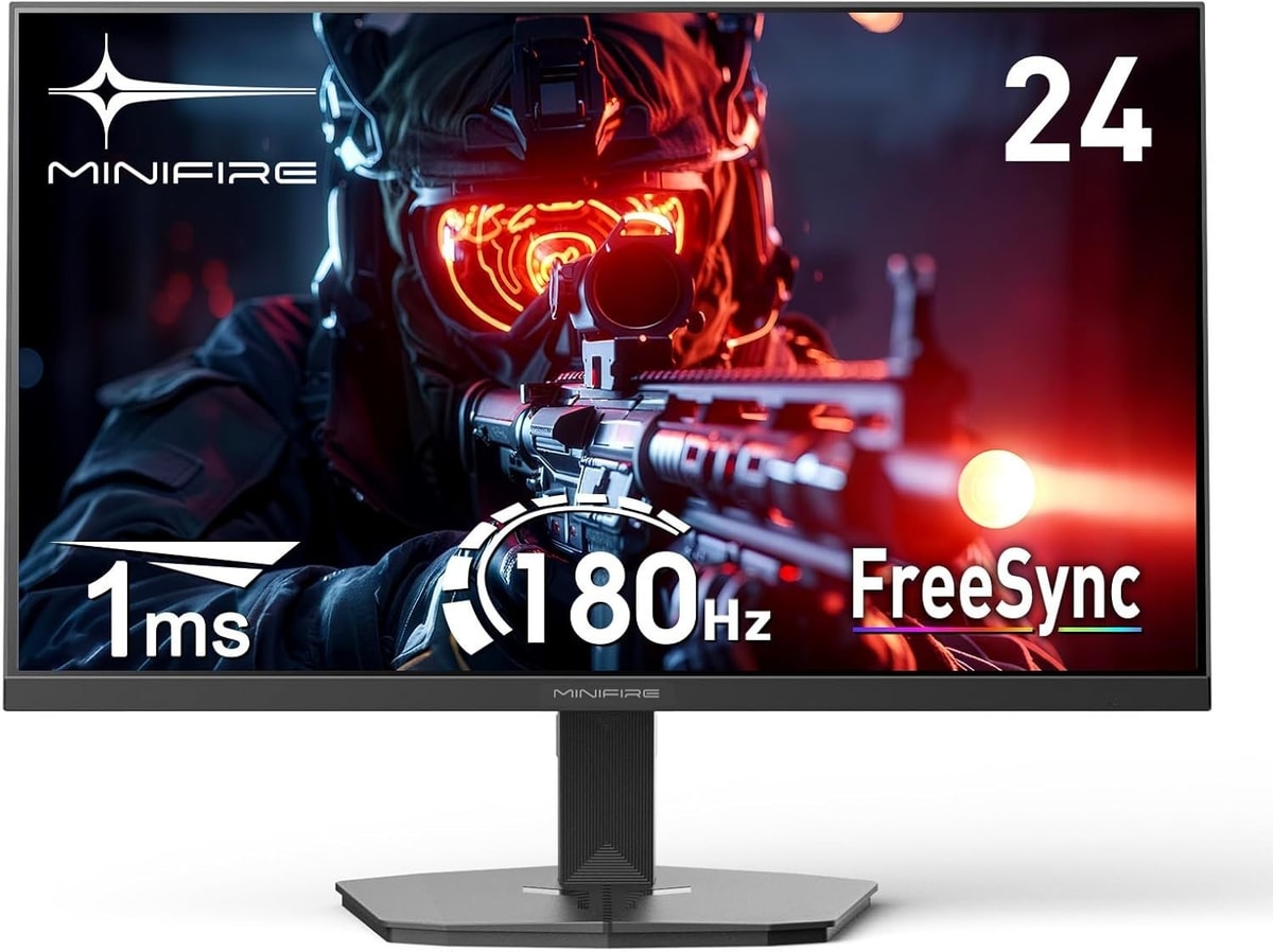 Minifire 24 Inch Gaming Monitor 180hz - FHD 1920x1080, Computer Screen 1ms