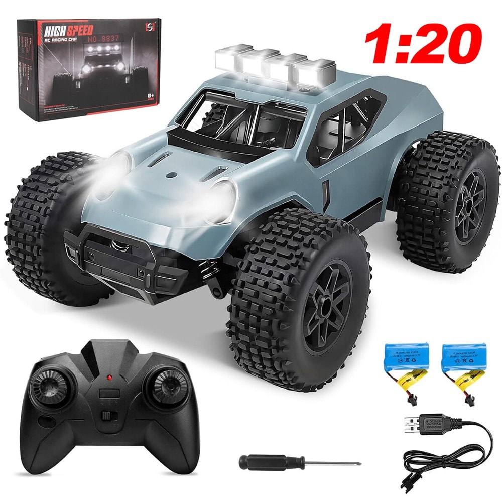 Large Car Monster Truck Remote Control RC Cars Big Wheel 2WD Kid Toy Electric