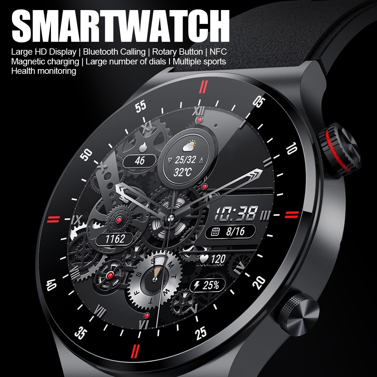 2025 Smart Watch Men Waterproof Smartwatch Bluetooth for iPhone Android Samsung※