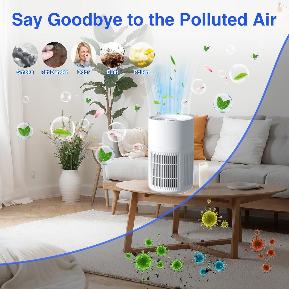 Air Purifiers For Large Room Medical Grade HEPA Air Purifier Smoke Home Odor Pet