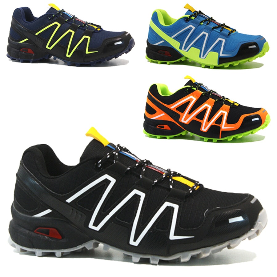 MENS SHOCK ABSORBING TRAINERS RUNNING WALKING CASUAL LACE GYM SPORTS SHOES SIZE