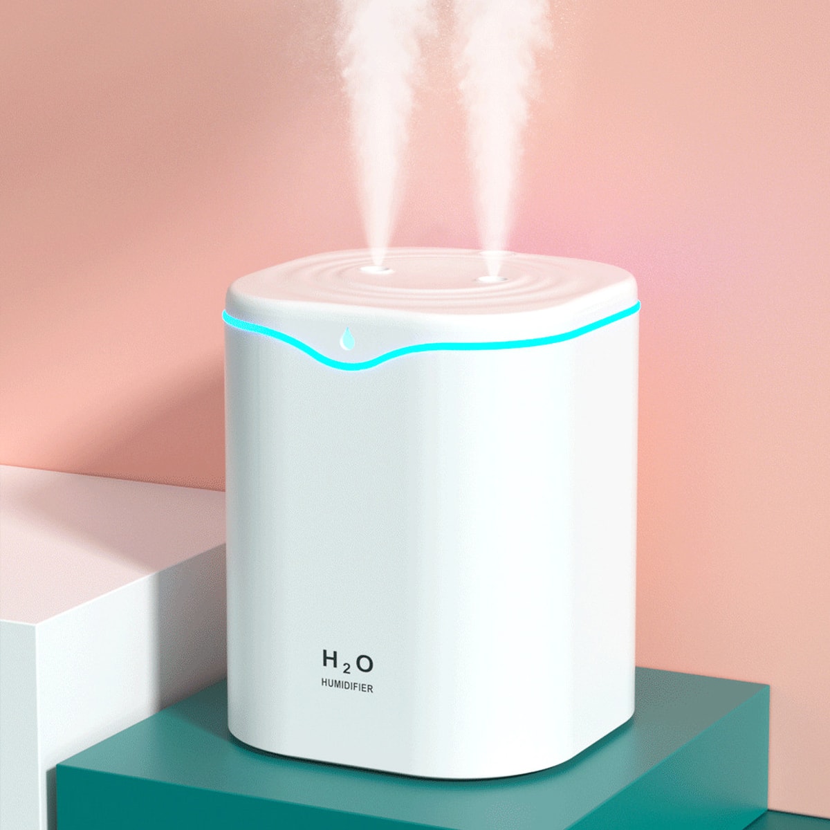 2L Air Humidifier Adjusting Home Cool Mist Diffuser Air Purifier LED Light