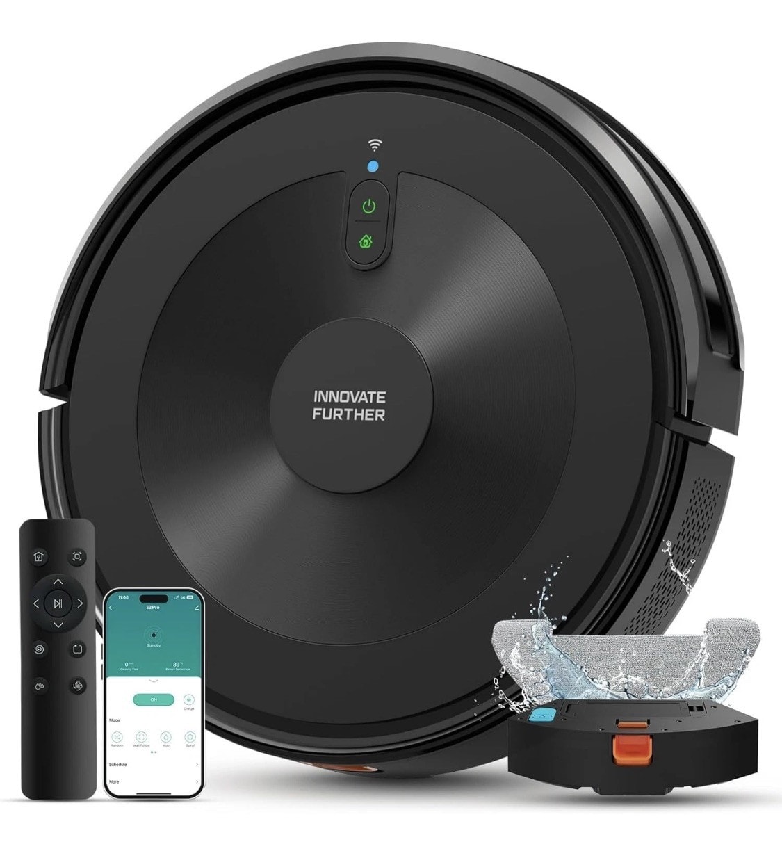 DEENKEE S2 MAX Robot Vacuum Cleaner with Mop, 5000Pa Strong Suction Robot Vacuum