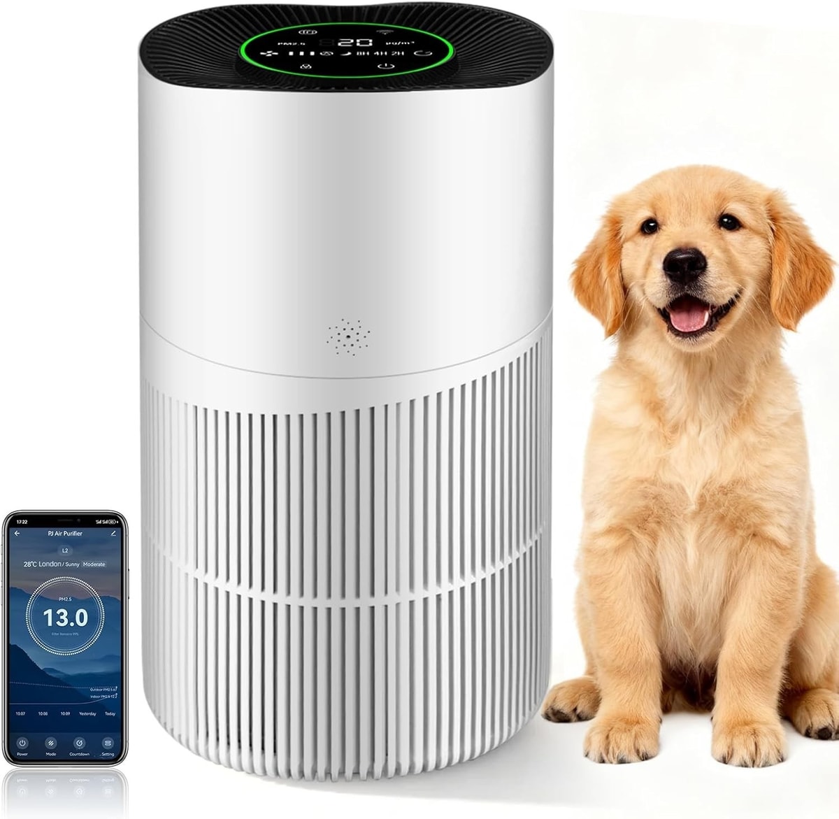Air Purifiers for Large Home Bedroom, CADR 403M³/H, Alexa Enabled, HEPA Filter w