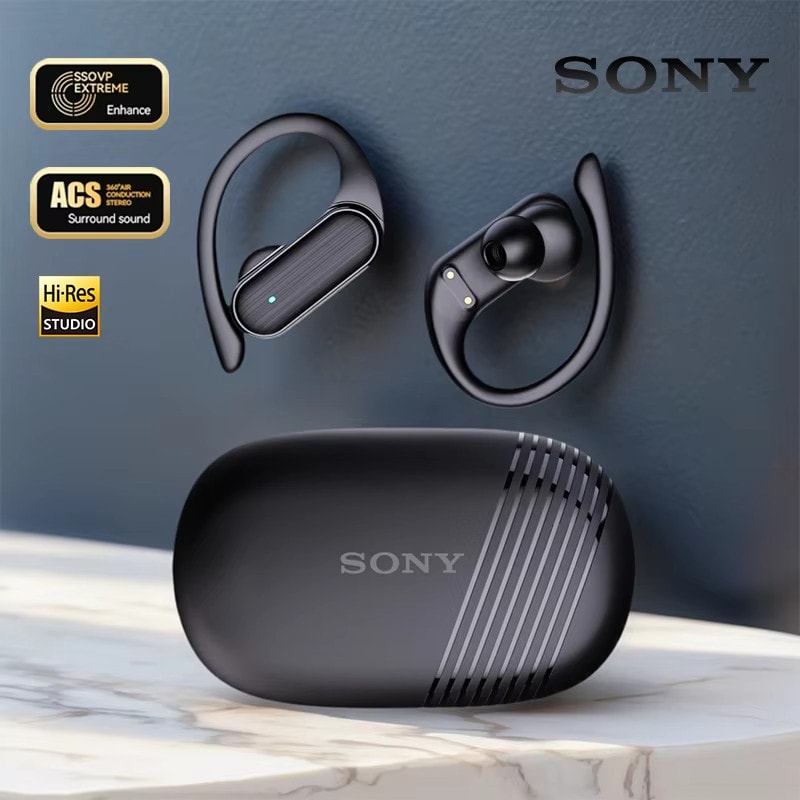Sony Sports True Wireless Earbuds | Bluetooth HiFi Ear-Hook Headset with Mic