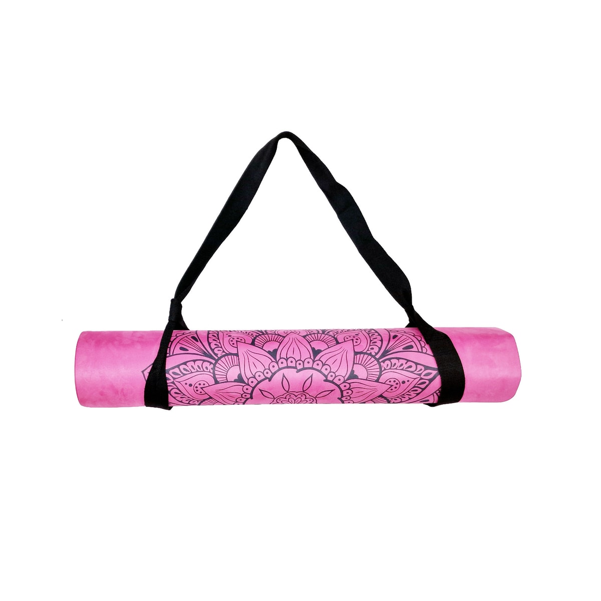 Zentre Premium Suede Yoga Mat - Non Slip, Super Cushioning, No Toxins - Rose