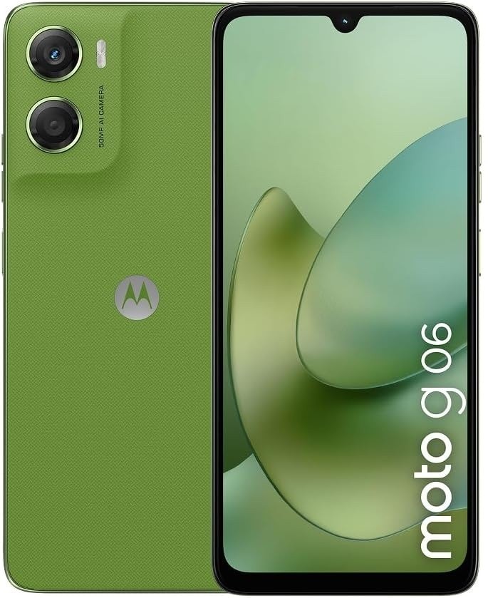 NEW Motorola Moto G06 4G Smartphone 64GB Unlocked Dual-SIM - Pantone Tendril