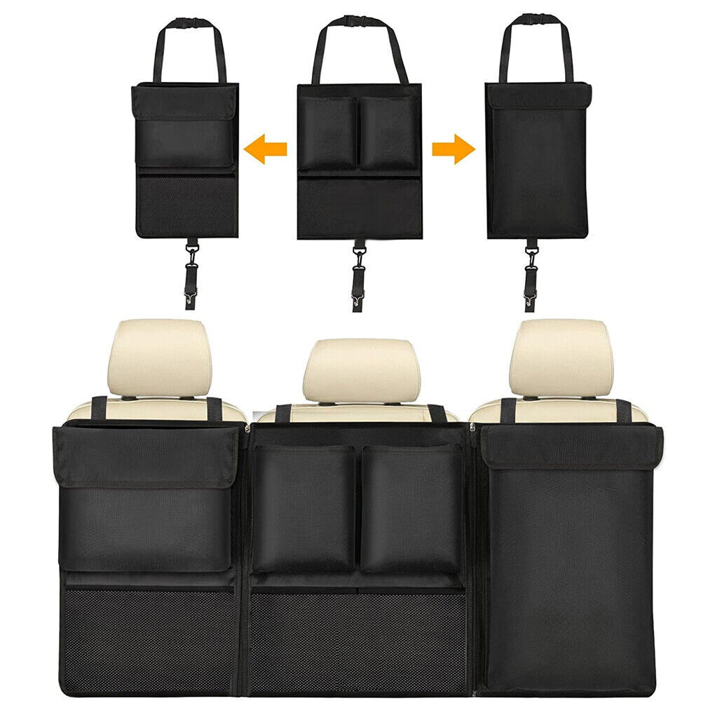 CAR BOOT ORGANISER TIDY BACK SEAT STORAGE BAG HANGING POCKET ACCESSORIES LARGE