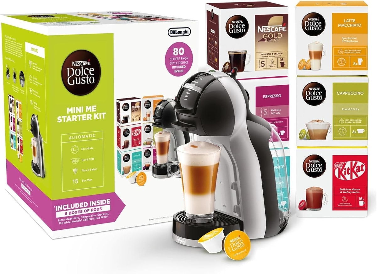 Nescafe Dolce Gusto Mini Me De’Longhi Coffee Machine 80 Pods Included