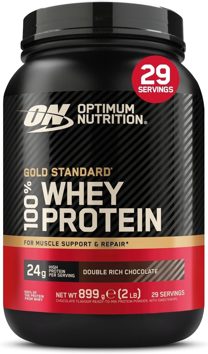 Optimum Nutrition Gold Standard Whey Protein, Muscle Building Powder with Natura