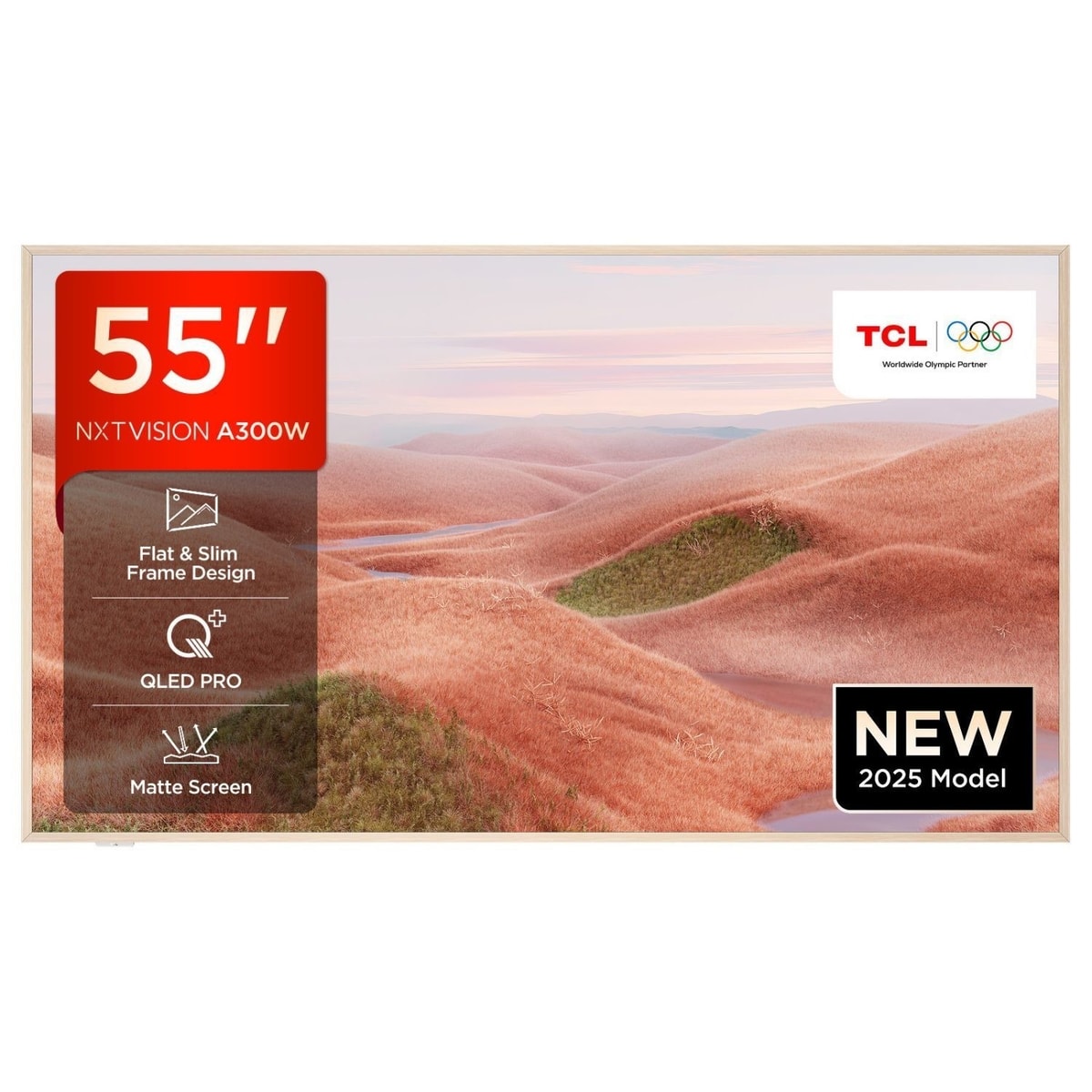 TCL NXTVISION 55A300W-UK 55-Inch 4K QLED TV Dolby Vision IQ HDR10+ G 55A300W-UK