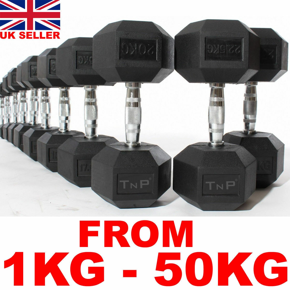 Hex Dumbbells Rubber Encased Solid Weights Sets Hexagonal Hexa Dumbbell Set Gym
