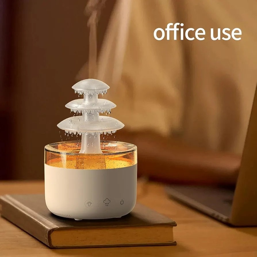 Rain Cloud Humidifier – LED Night Light – Aromatherapy Mist – Bedroom Decor