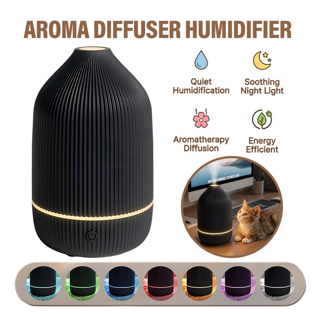 Aromatherapy Diffuser 100ml Essential Oil Diffuser USB Night Light USB- Charging