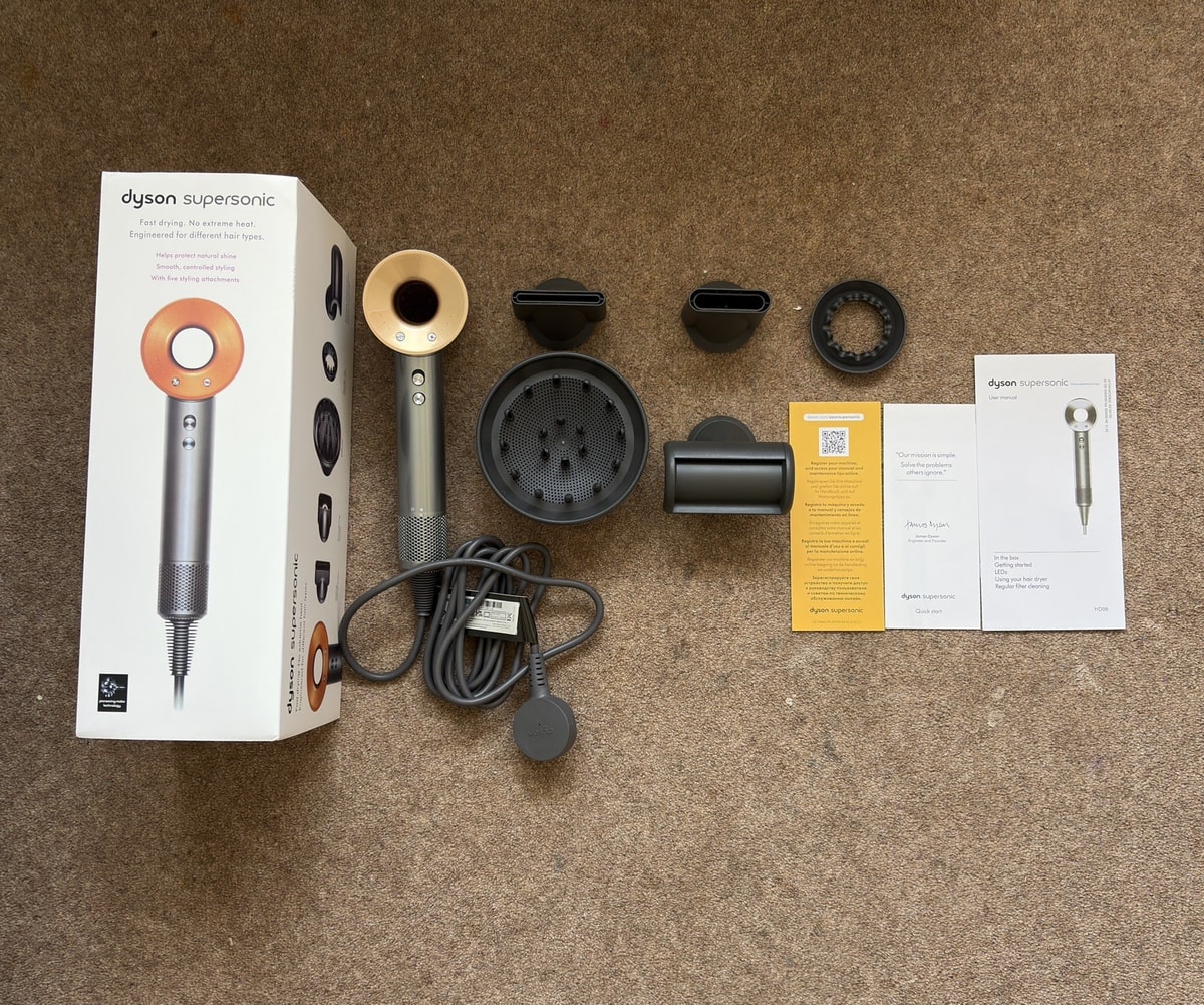 Dyson Supersonic Hair Dryer HD08 Nickel/Copper Free Shipping 🚚