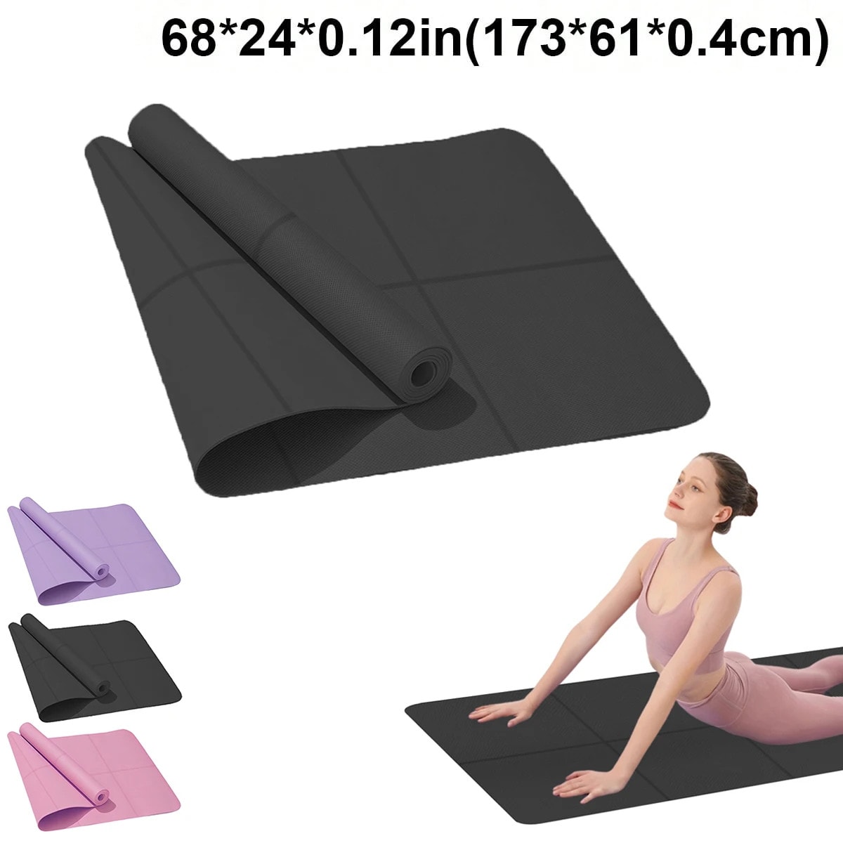 Yoga mat sports fitness EVA comfortable foam 4mm thick Pilates gymnastics mat