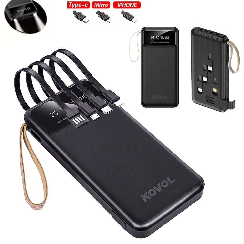 9000000 mAh Power Bank Portable Fast Charger Battery Pack 4 USB for Mobile Phone
