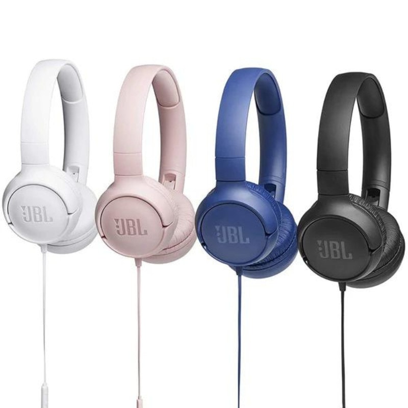 JBL Tune 500 Wired Headphones On-Ear Pure Bass with Remote & Mic - 4 Colours