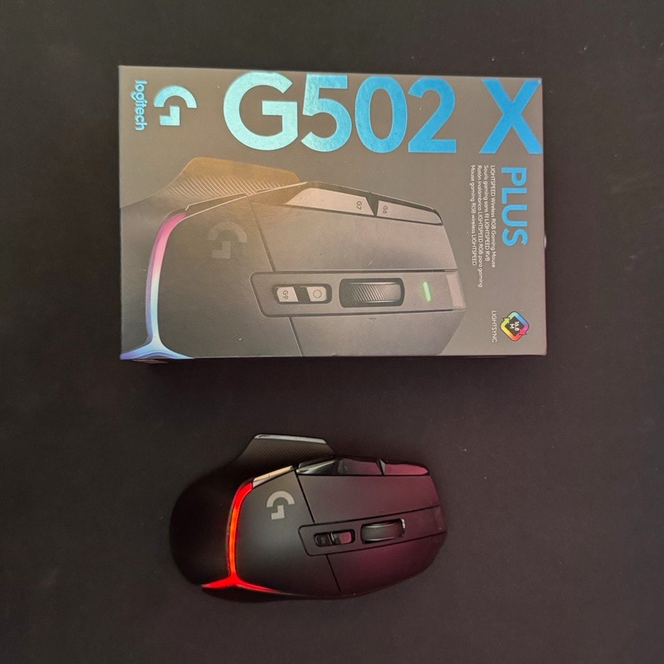 Logitech G502 X PLUS Wireless Gaming Mouse Black RGB 25K DPI 11 Buttons