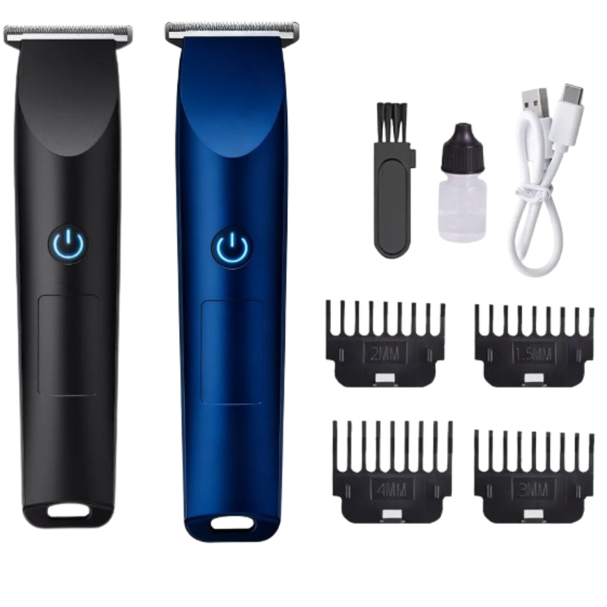 Mens Hair Clipper Beard Trimmer Cordless USB Rechargeable Electric Barber Shaver