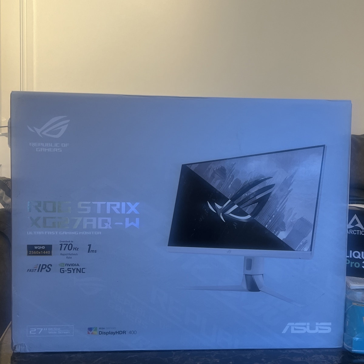 ASUS ROG Strix 27" WQHD Gaming Monitor XG27AQ, 2560x1440 1ms, NVIDIA G-sync