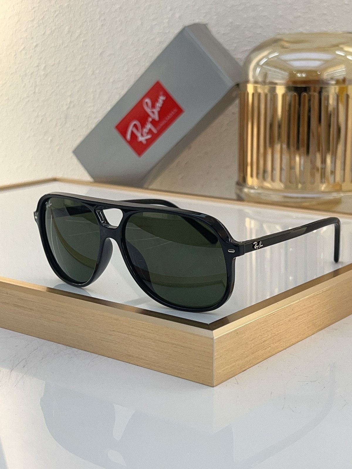 Ray-Ban Sunglasses RB2198 BILL 901/31 Black framed Green lens Unisex 57mm