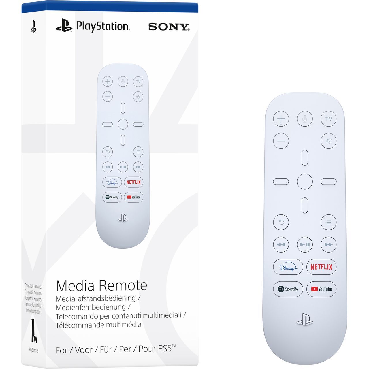 Sony Playstation P5AEACSNY80112 Gaming Remote Media Remote White PlayStation 5