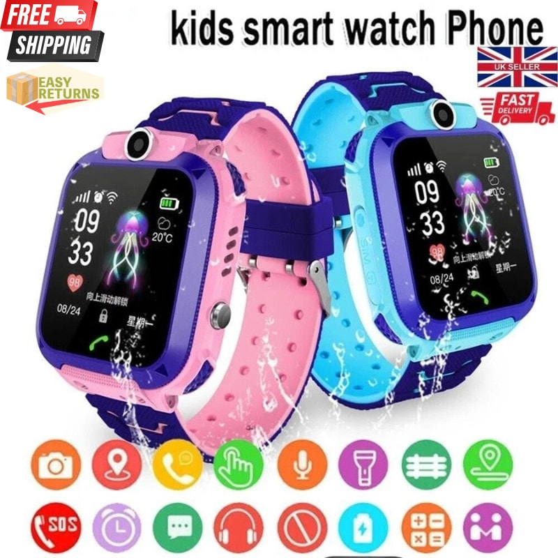 Q12 Kids Smart Watch Touch Screen USB Rechargeable Water Resistant Boys Girls