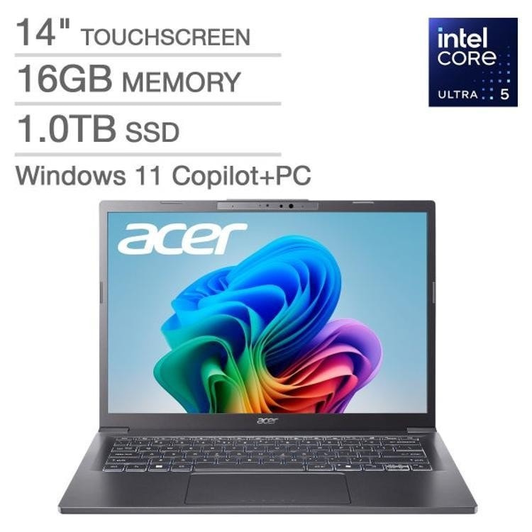 Acer Aspire 14" AI Laptop WUXGA Core Ultra 5 226V 16GB RAM 1TB SSD Refurbished