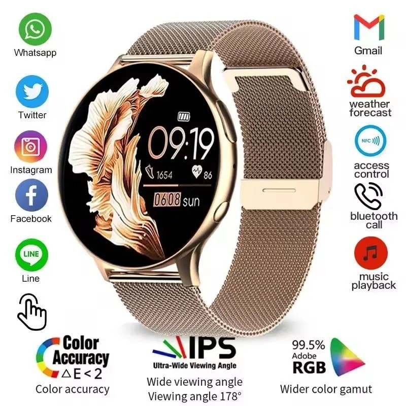 Smart Watch Women Android Ladies Fitness Bluetooth Call Watch For iPhone Samsung