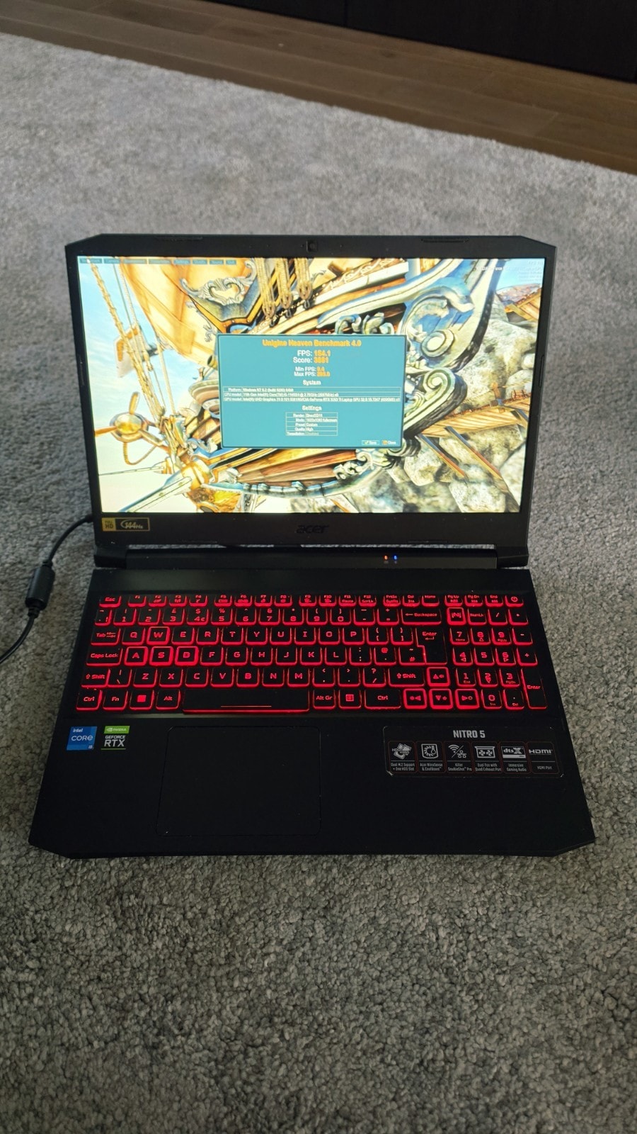Acer Nitro 5 AN515 Gaming Laptop i5-11400H RTX 3050 Ti 16GB RAM 512GB SSD 144Hz