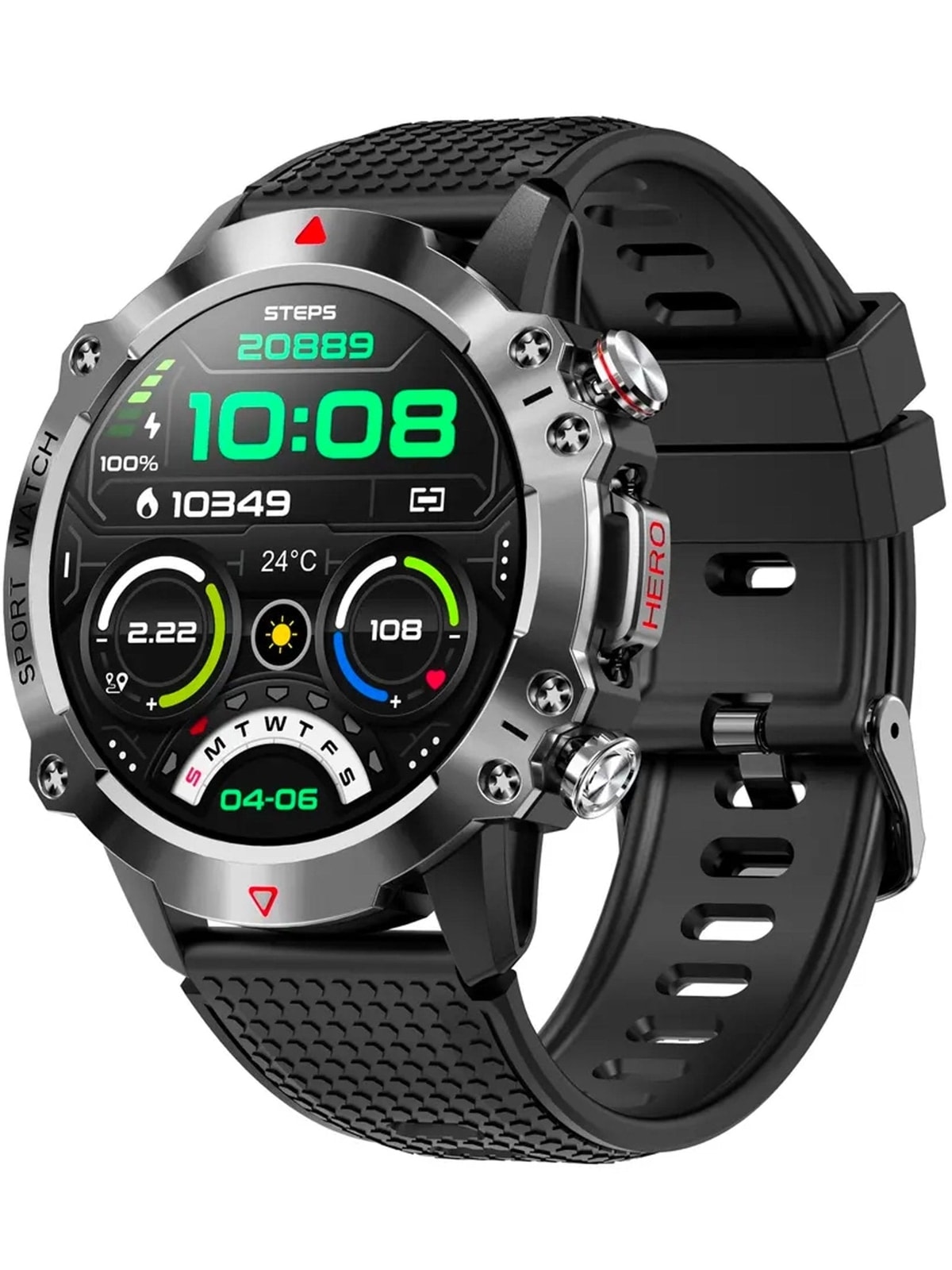 TELSA UK - Waterproof Smart Watch T410 Sports & fitness digital Watch military s