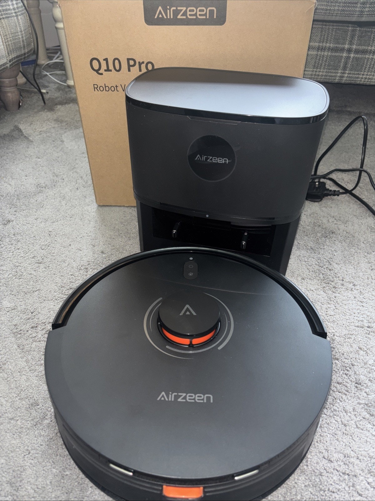 Airzeen Robot Vacuum Cleaner with Mop 5000Pa Laser Navigation and Self-Q10 Pro