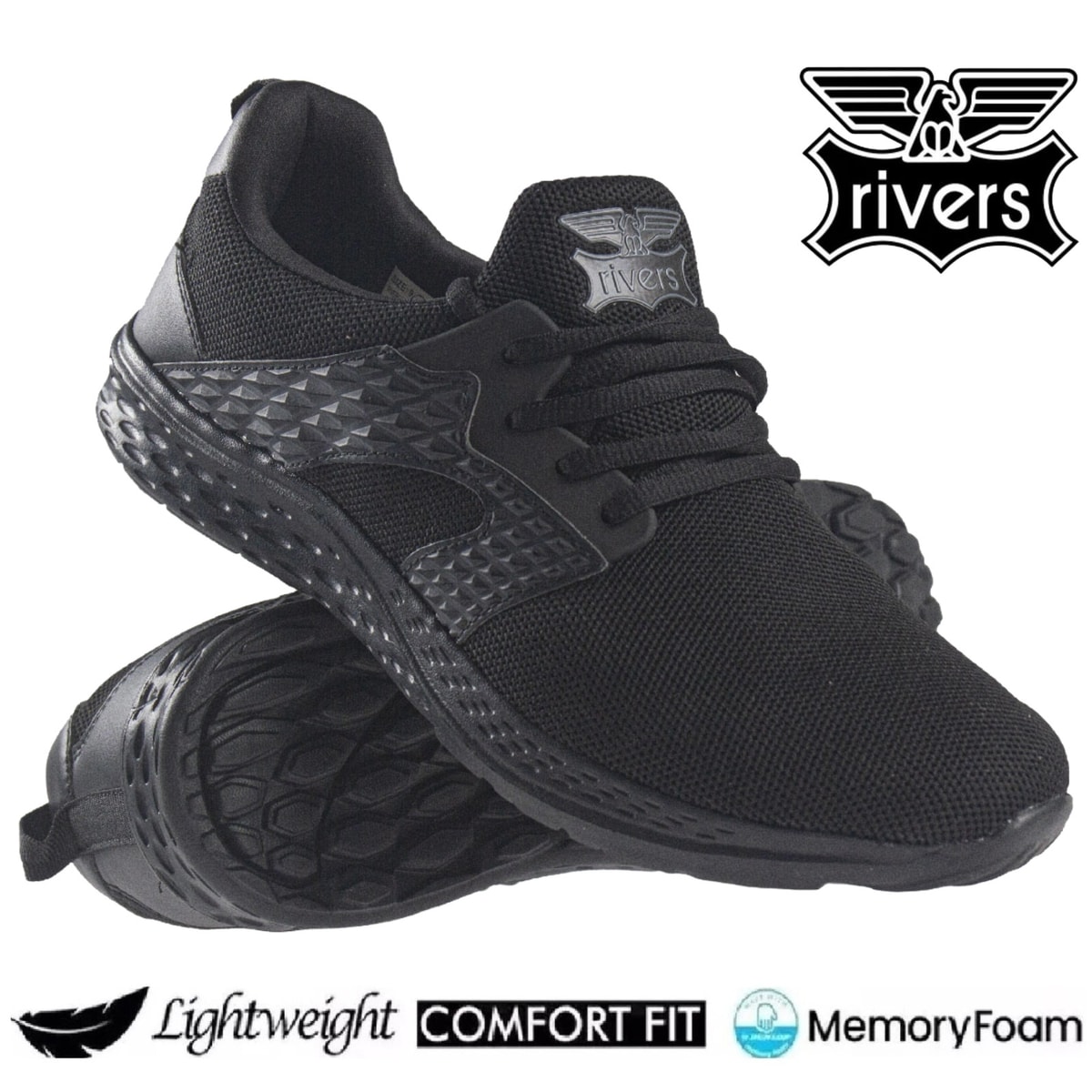 MENS LIGHTWEIGHT CASUAL TRAINERS MEMORY FOAM WALKING RUNNING SPORTS GYM SHOES