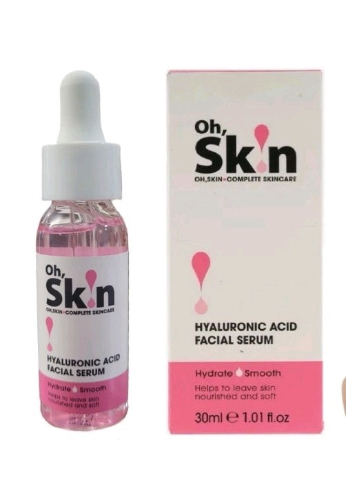 Oh Skin HYALURONIC ACID Facial SERUM 30ml VEGAN Hydrate Niacinamide NEW FREE P&P