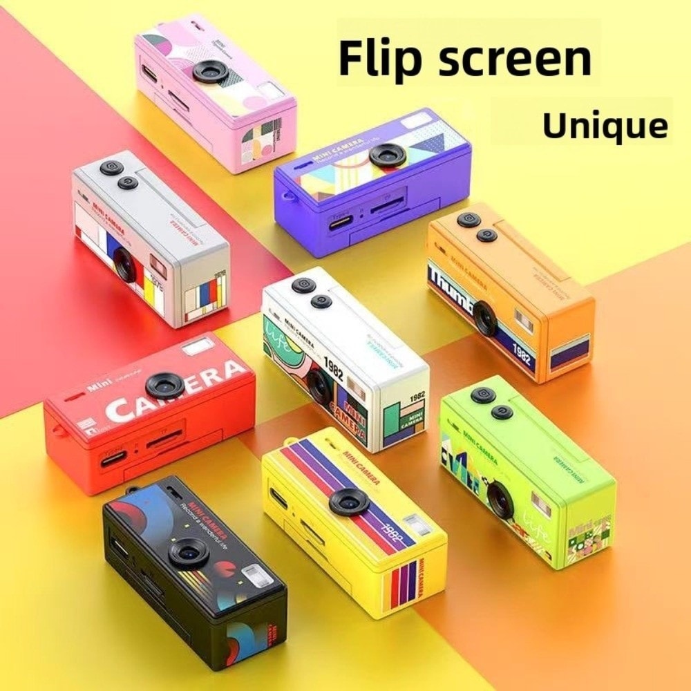 Flip Screen Digital Camera Mini Thumb Camera Keychain Keychain Thumb Camera