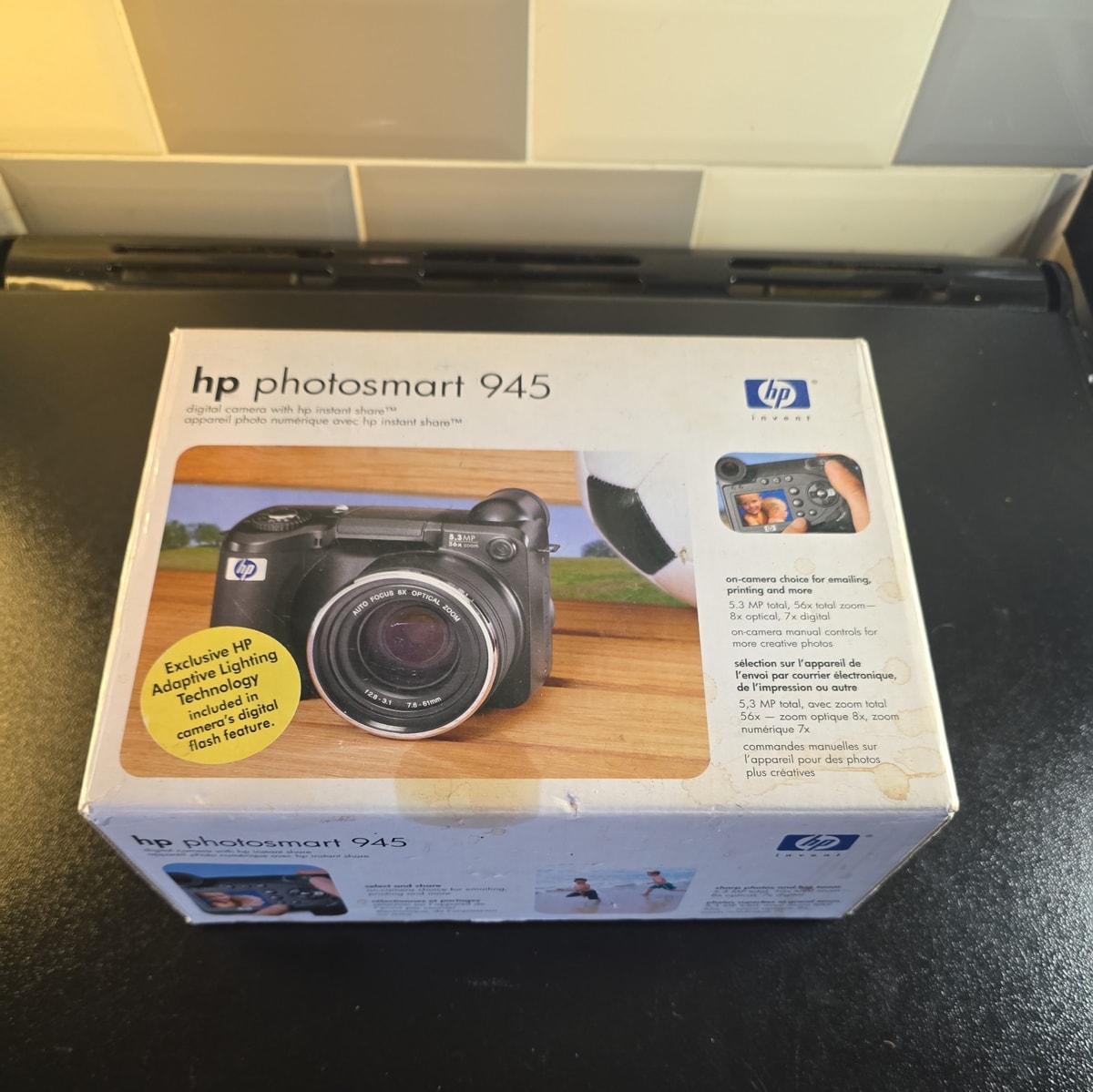 HP PhotoSmart 945 5.3MP Digital Camera - 56x Zoom - Black - VGC
