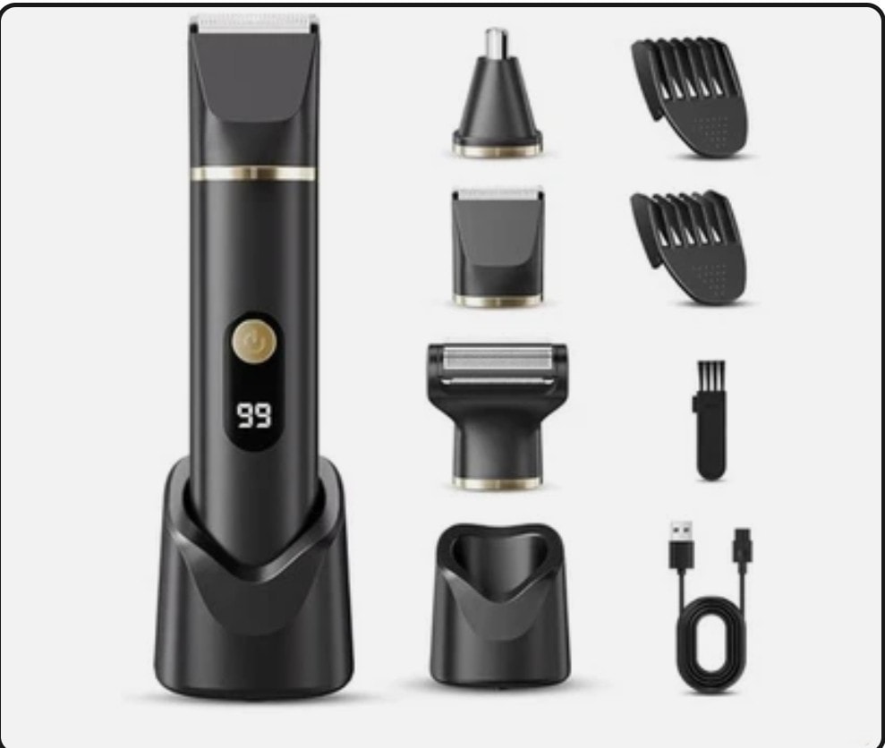 Beard Trimmer for Men, Electric Razor Nose Trimmer All-in-One Body Grooming Kit
