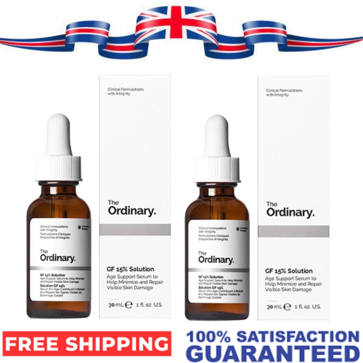 The Ordinary GF 15% Serum for Visible Skin Repair and Wrinkles 30ml Brand New UK