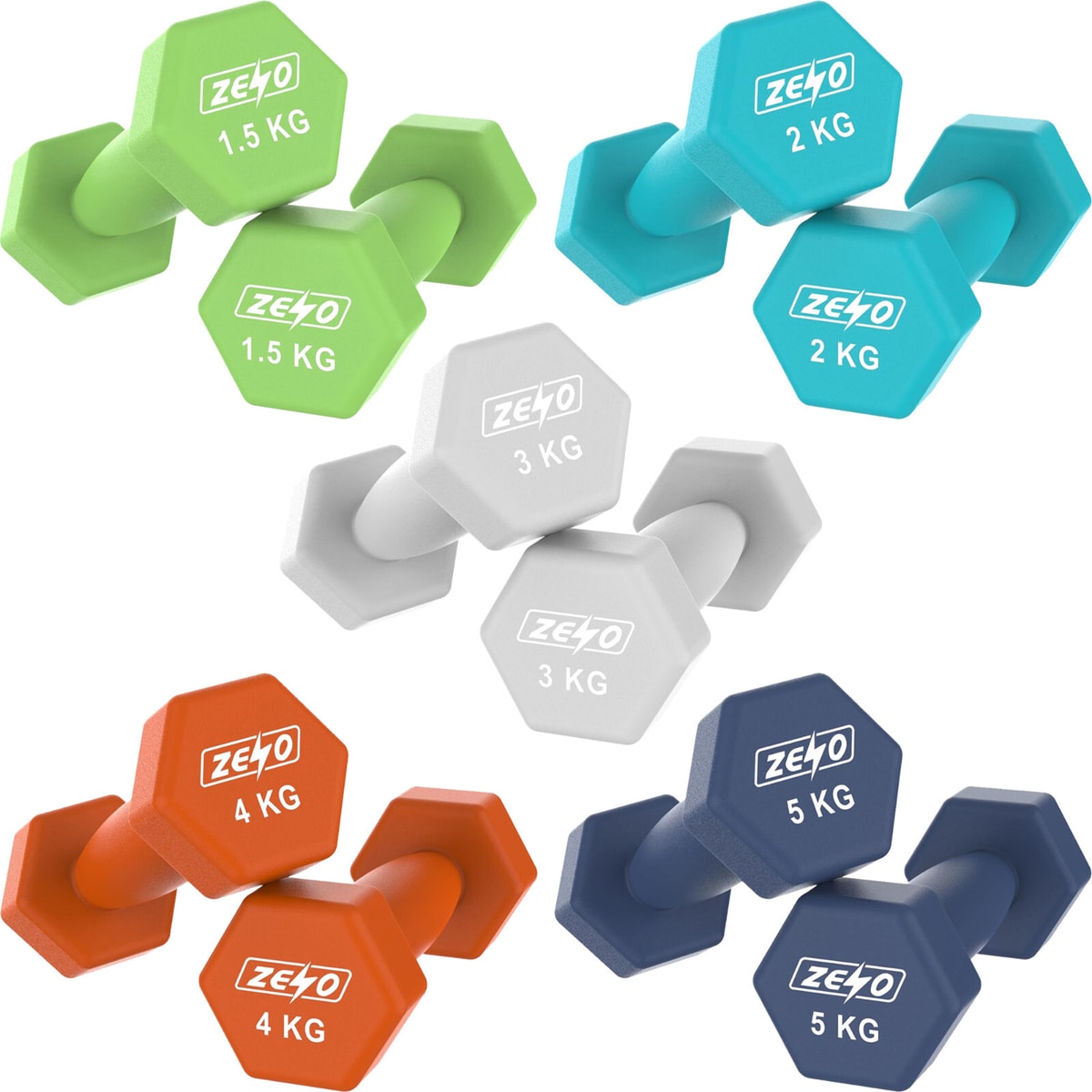 NEOPRENE DUMBBELLS WEIGHTS EXERCISE IRON HAND SET GYM FITNESS AEROBIC NEOPRENE