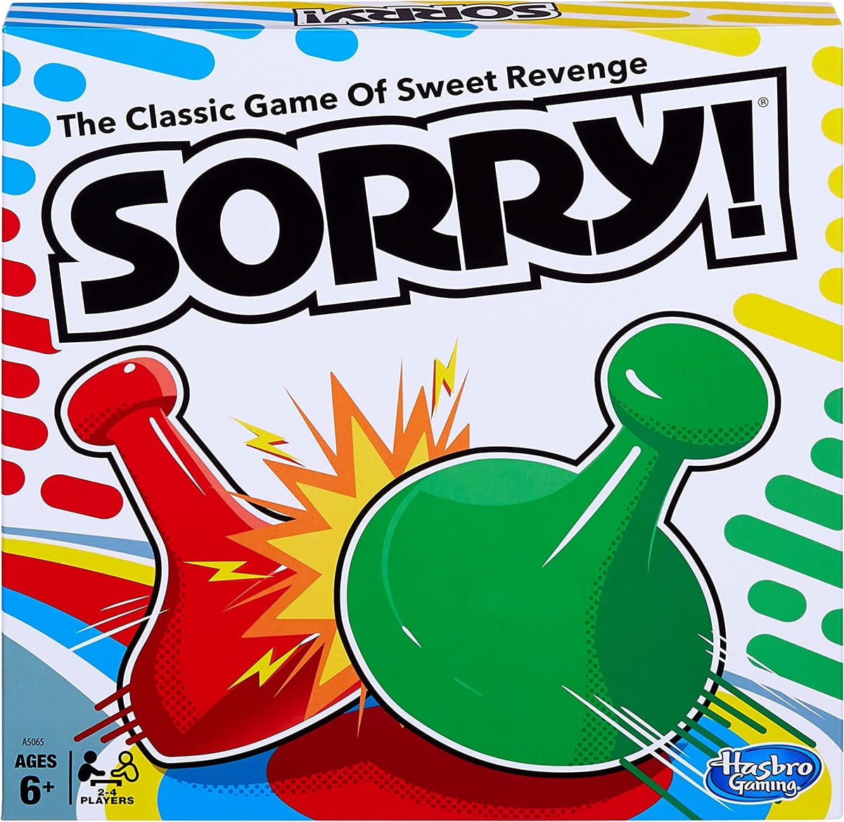 Sorry! Board Game for Kids Ages 6 and Up; Classic Board Game; Each Player Gets