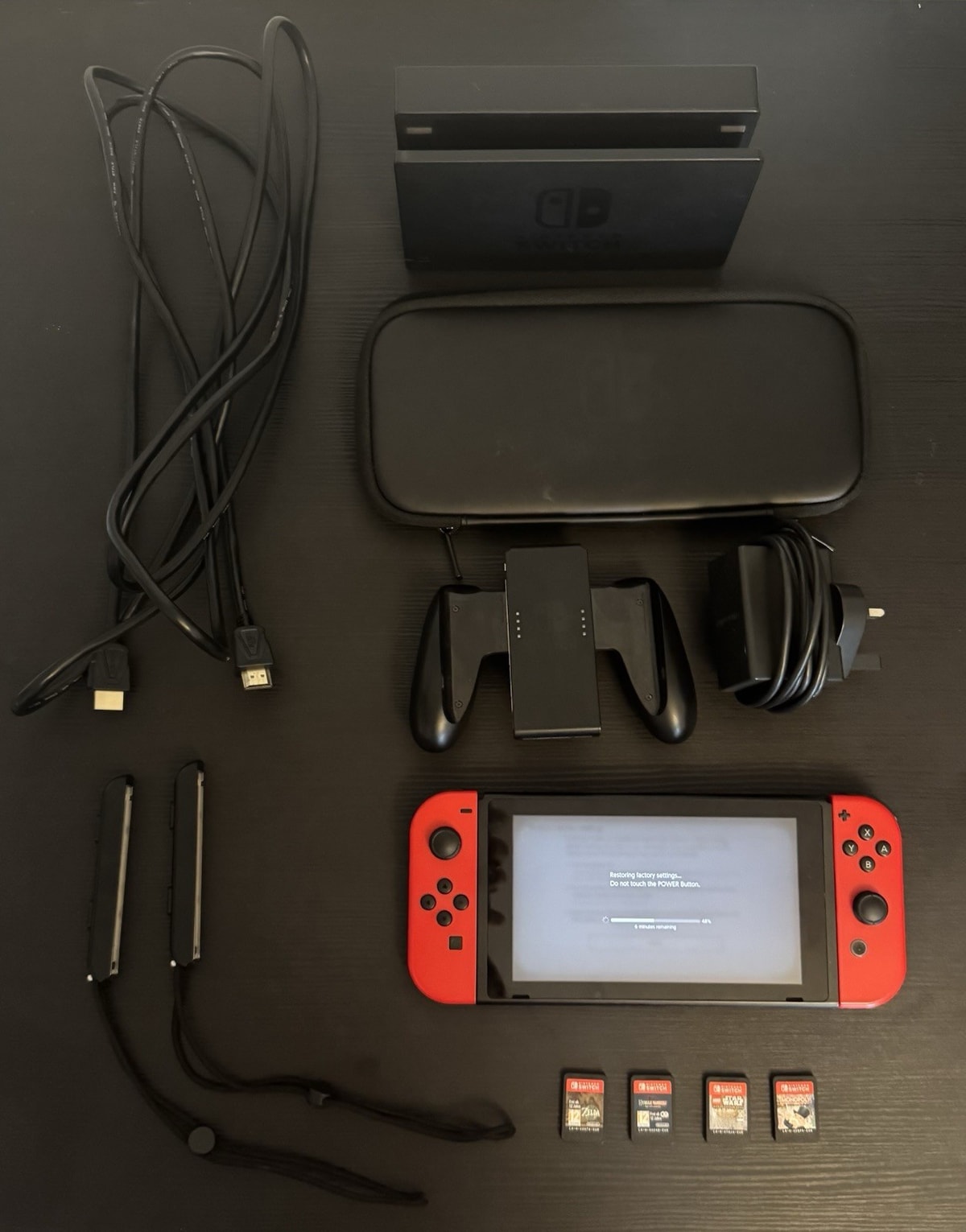 Nintendo Switch Console Bundle + 4 Games! Including Zelda Tears of the Kingdom