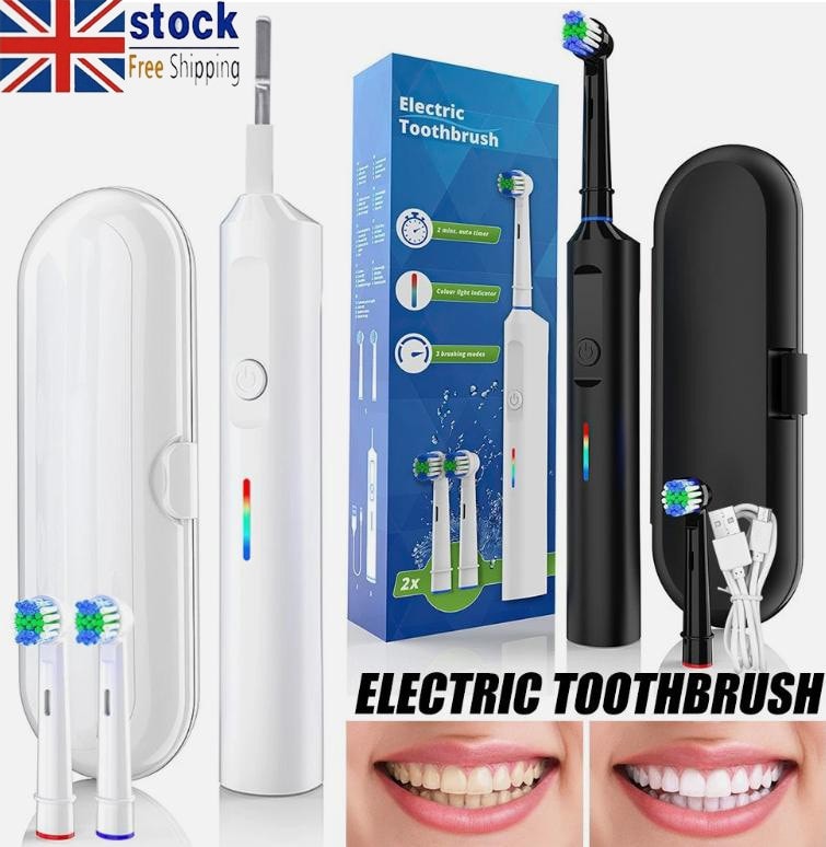 Electric Toothbrush Vitality Precision Clean with 2 Brush Heads & Travel Case UK
